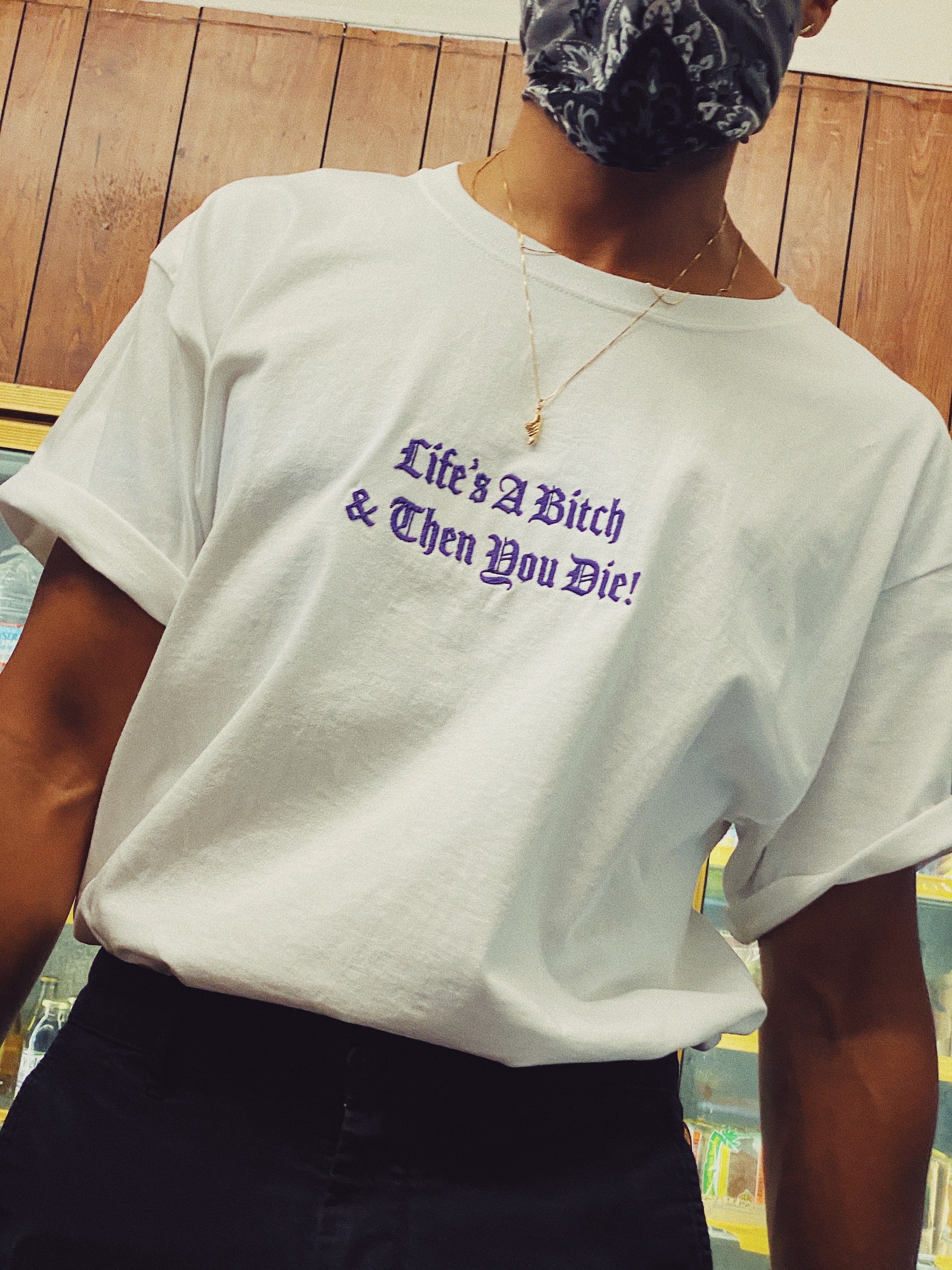 Life's A B***h Embroidered T-shirt