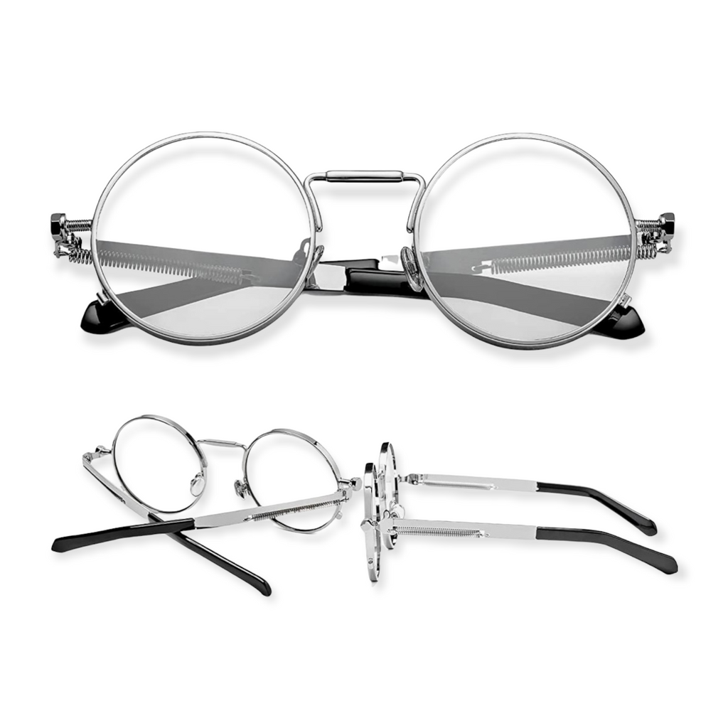 Retro Glasses (Silver/Clear)