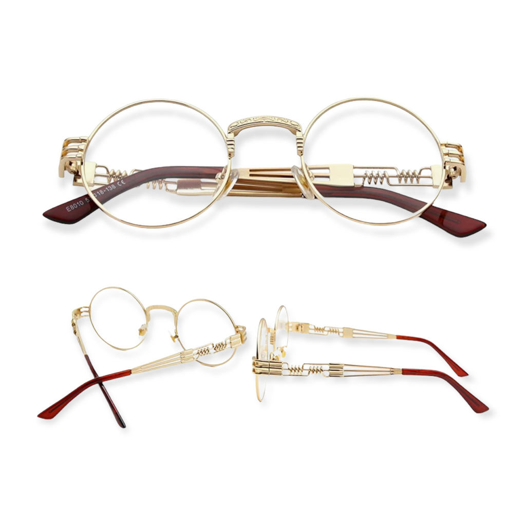 Hippie Glasses (Gold/Clear)